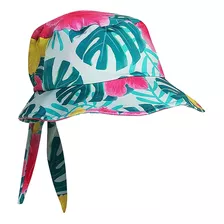 Chapéu De Banho Proteção Uv Fps +50 Floral Tropical Tip Top
