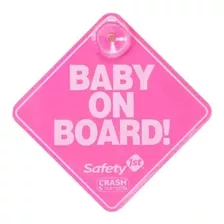 Bebé A Bordo Baby On Board Letrero Safety 1st Rosado