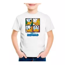 Polera De Niño Manga Corta Sublimada Pato Donald1