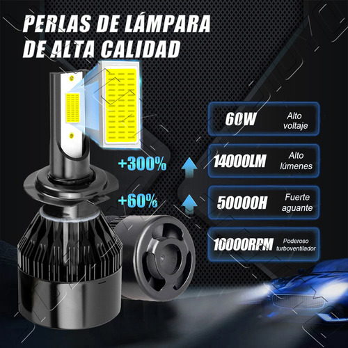 Kit Faros Luz Led H7 H8 14000lm Para Mercedes-benz Alta/baja Foto 3