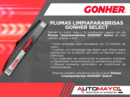 2) Plumas Limpiaparabrisas Select Banana Gonher Xk 2007-2010 Foto 5