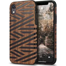 Funda Para iPhone XR, Madera/cuero/resistente/delgada