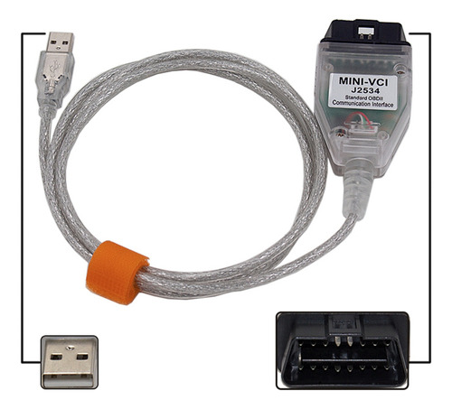 Cable De Diagnstico De Coche Mini Vci V16.30.013 A Obd2 M Foto 4