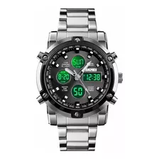 Reloj Hombre Bozlun Sk138902 Cuarzo 48mm Pulso Plateado