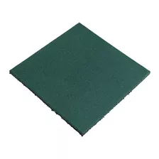 Piso De Caucho 50x50x2,5 Cm Verde