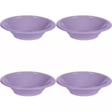 Tazones Pocillos Bowl Plato Fondo Multiuso Morado Cumpleaños