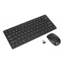 Combo Mini Teclado Mouse Inalambrico Teclado Negro