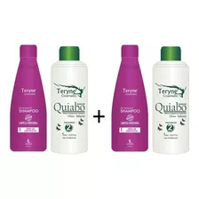 2 Kits Escova Quiabo Organic Teryne 100% Liso E Compatível 