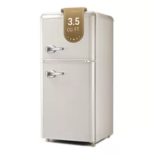 Tymyp Mini Refrigerador Retro, Refrigerador Pequeno Con Cong