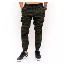 Calça Jeans Sarja Masculina Jogger Com Punho Elástico Oferta