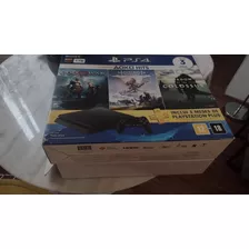 Vídeo Game Ps4 , 01 Tb De Memória E 01 Controle , 4 Jogos.