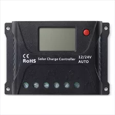 Controlador De Carga Regulador Solar 10a Pwm Usb Lcd 12/24v