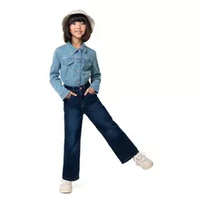 Calça Malwee Wide Leg Jeans Premium Tam 8 Ao 18 Feminino