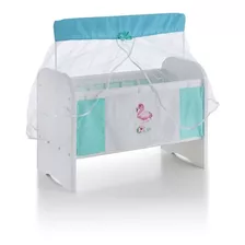 Berço De Boneca Ninar Luxo Estampa Flamingo - Sonno Baby