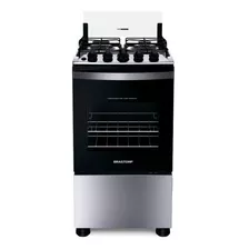 Fogão 4 Bocas Acendimento Elétrico Bfo4nbr Inox Brastemp