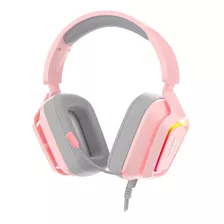 Audifonos Gamer 7.1 Usb Led Ajazz Ax368 Rosa