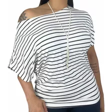 Blusa Blusinha Feminina Manga Curta Básica Gola Canoa 