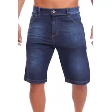 Bermuda Masculina Jeans Lycra Com Barra E Sem Rasgada Rf 021