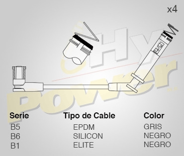 Jgo Cables Buja Epdm Para Chevrolet Celta 1.0l 4cil 2004 Foto 2