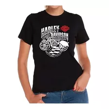 Camiseta Feminina Baby Look Motocicleta Harley Davidson- 026