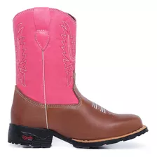 Bota Country Infantil Texana Feminina Bico Quadrado 