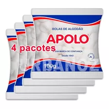 Kit 4 Pacotes De Bolas De Algodão Apolo