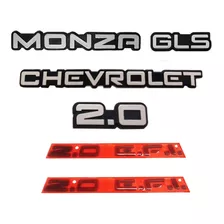 Kit Emblemas Monza Gls Chevrolet 2.0 2.0 Efi + Brinde