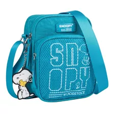 Bolsa Snoopy Retangular Sp2379 Transversal Nylon Feminina