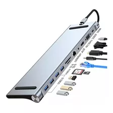 11 Em 1 Usb C Hub Suporte Para Laptop Estação De Encaixe