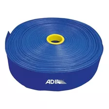 Manguera De Agua Plana Bombeo 3'' Adir 2383 Para Riego 100 M Color Azul