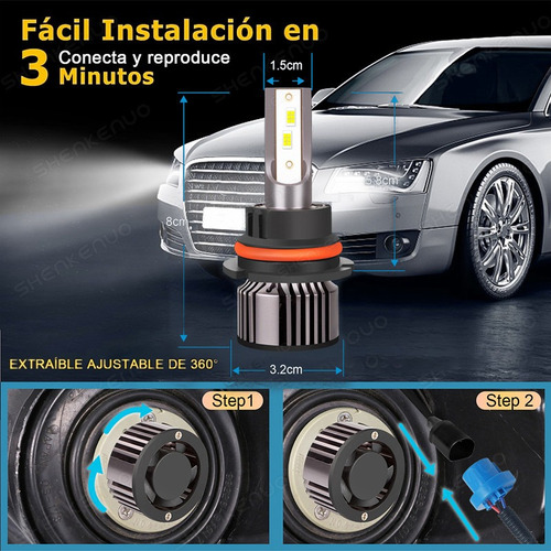 9007 Hb5 Kit De Faros Led Alto Y Bajo Para Ford Foto 6