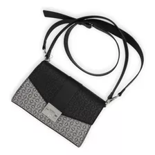 Bolsa Guess Crossbody Negra Dama Estampado Monograma