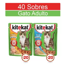 Kitekat Alimento Húmedo Gato Pollo Y Pescado X 40 Sobres