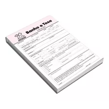 Ficha De Anamnese Checklist Banho E Tosa Petshop Bloco A5