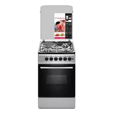 Cocina Eldom Genova A Gas/eléctrica 4 Hornallas Silver 220v Puerta Con Visor 58l