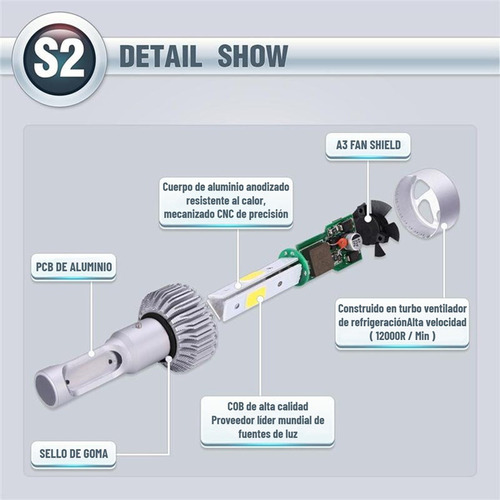 Kit De Faros Led Para Subaru 8000lm Para Luz Alta Y Baja Foto 3