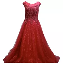 Vestido De Fiesta Largo Color Rojo Tipo Corset