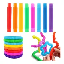 Pop Tube Fidget Toy Cano Pequeno Anti Stress Sensorial 4 Und