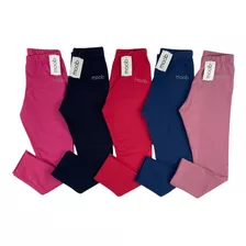 Kit 5 Calça Legging Infantil Menina Tam 1 2 3 Cotton Atacado