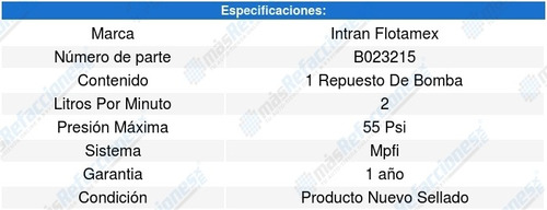 Repuesto Bomba Gasolina Toyota Echo 1.5l L4 07-08 Intran Foto 2