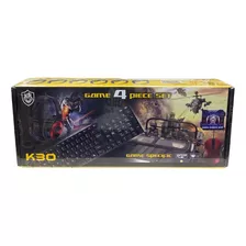 Combo 4 En 1 Kr Teclado Mouse Audifonos Conexiones Usb