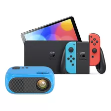 Nintendo Switch Oled 64gb Neon Más Proyector Azul