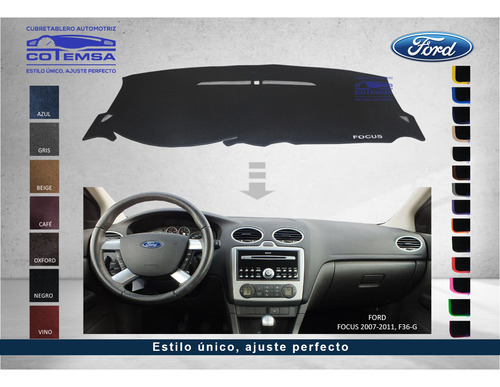 Cubretablero Aut. (colores) Ford Focus 2008-2011 F36-g Foto 2