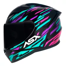 Capacete Asx City Arrow Tiffany Roxo Brilhante 