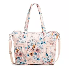 Vera Bradley - Bolso Tote Grande De Sarga Con Múltiples Corr