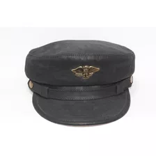 Gorra Estilo Militar De Cuero Fabricuero