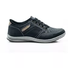 Zapatilla Hombre Urbanas Simil Cuero Base Goma