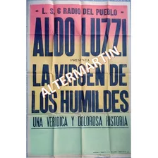 Antiguo Afiche Publicitario L.s.6 Radio Del Pueblo (1962)