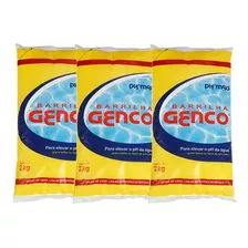 3 Barrilhas Elevador De Ph Genco 2kg Para Piscina