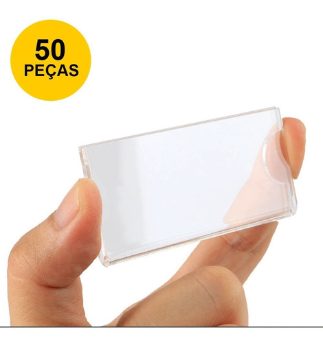 Display Etiqueta Porta Preço Modelo U 6,5x3,5cm - 50 Peças